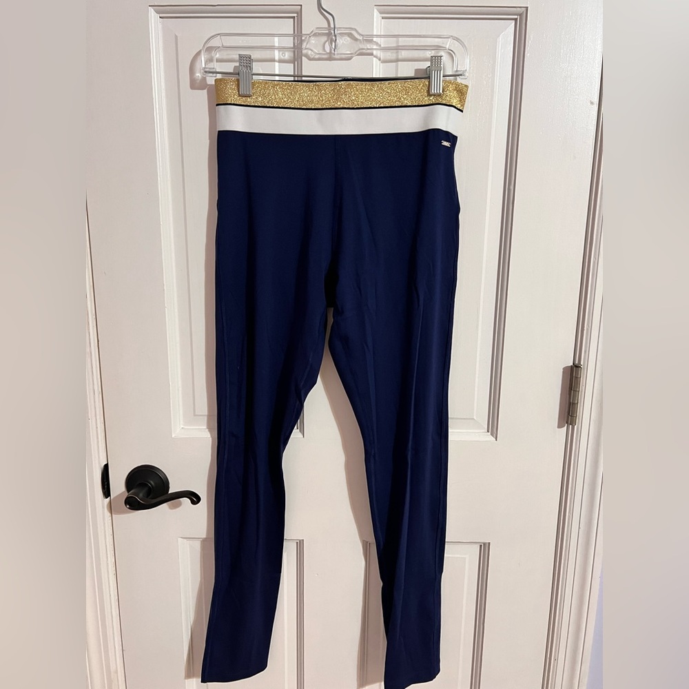 blue leggings